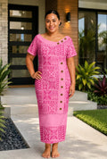Pink with buttons