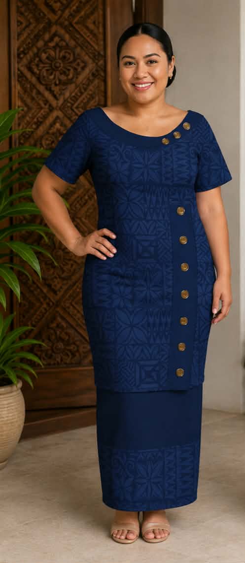 Navy Blue with buttons