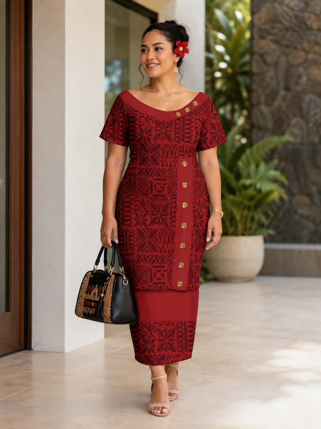 Red with buttons